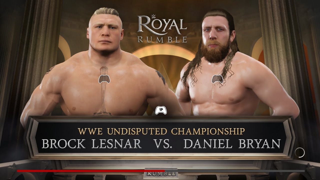 Brand Warfare WWE Royal Rumble: Brock Lesnar vs Daniel Bryan (Undespited Title)