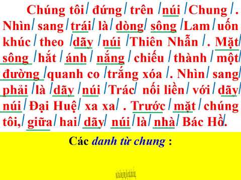 Lớp 4 - Tuần 6 - Luyện từ và câu - Măng mọc thẳng - LTVC: Danh từ chung và danh từ riêng