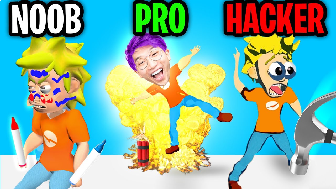 Can We Go NOOB vs. PRO vs. HACKER In PRANK MASTER 3D?! (ALL LEVELS ...