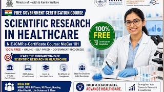 FREE Government Certification Course | Scientific Research in Healthcare | ICMR-NIE #pharmd