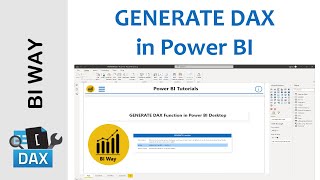 dax language - generate function in power bi