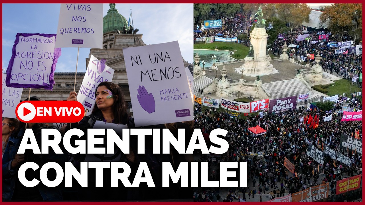 🔴 #ENVIVO MARCHA EN ARGENTINA: El movimiento feminista desafía las políticas de MILEI