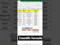COUNTIFS Function in Excel | COUNTIFS | #excel #shorts #viral #shortsvideo #youtubeshorts