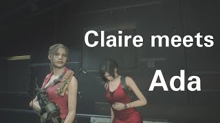 Claire meets Ada ~ Claire Test Lab Leon A Scenario (Resident Evil 2 Remake)