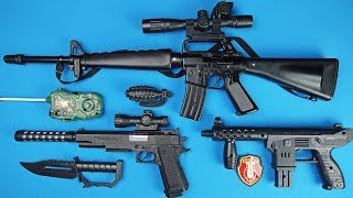 PUBG 4x DÜRBÜNLÜ M16A4 TÜFEĞİ - KAPSÜL PATLATAN M16A4 - BONCUK ATAN TEC-9 VE SESLİ IŞIKLI TABANCA Resimi