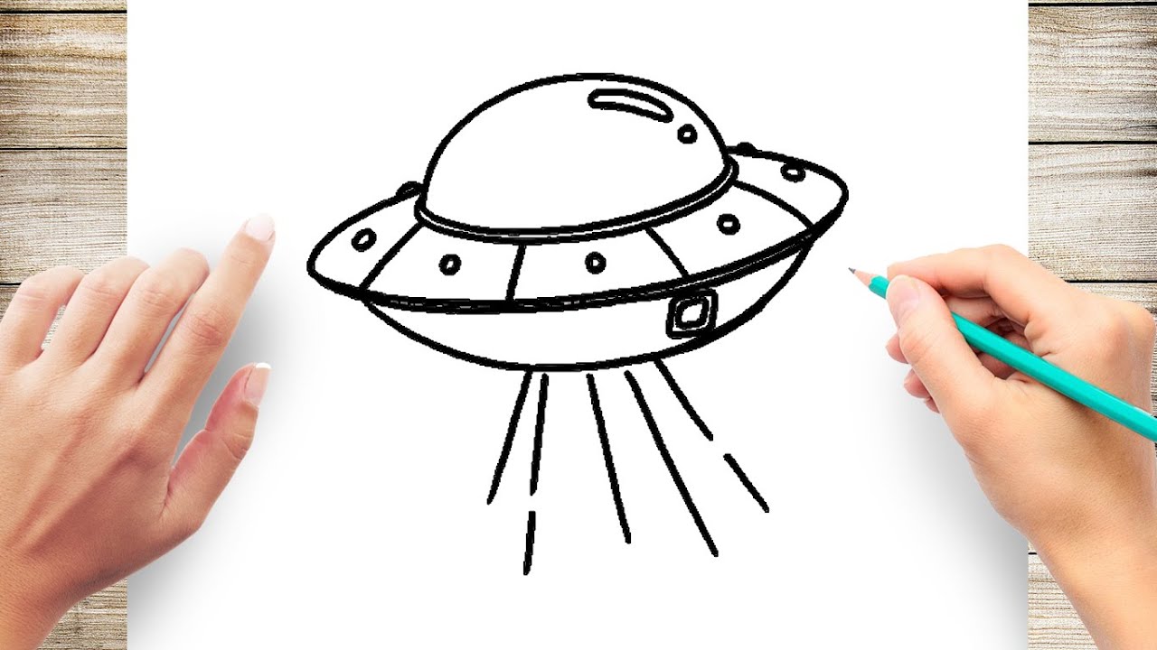 How To Draw Ufo Easy Youtube