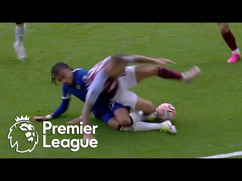 Chelsea down to 10 men following Malo Gusto's red card v. Aston Villa | Premier League | NBC Sports