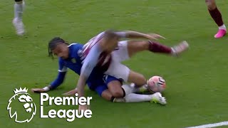 Chelsea down to 10 men following Malo Gusto's red card v. Aston Villa | Premier League | NBC Sports