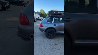 955 Cayenne Turbo side exit suitcase delete ✅ #porsche #offroad #turbo #cayenne #mufflerdelete