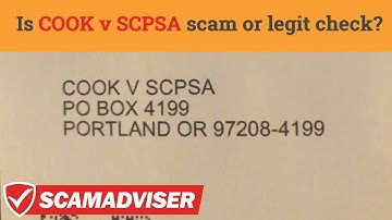 COOK v SCPSA - scam or legit check from class action settlement? What is COOK v SCPSA?