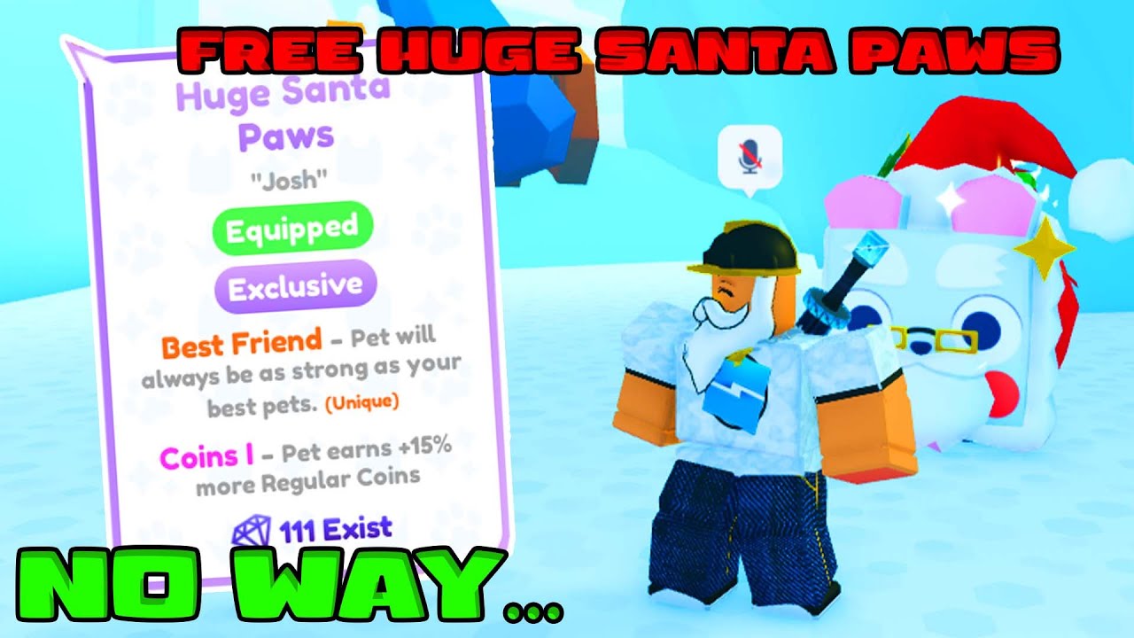 Selling 2 huge santa paws looking for rbx/mm2/amp feel free to offer :  r/crosstradingroblox