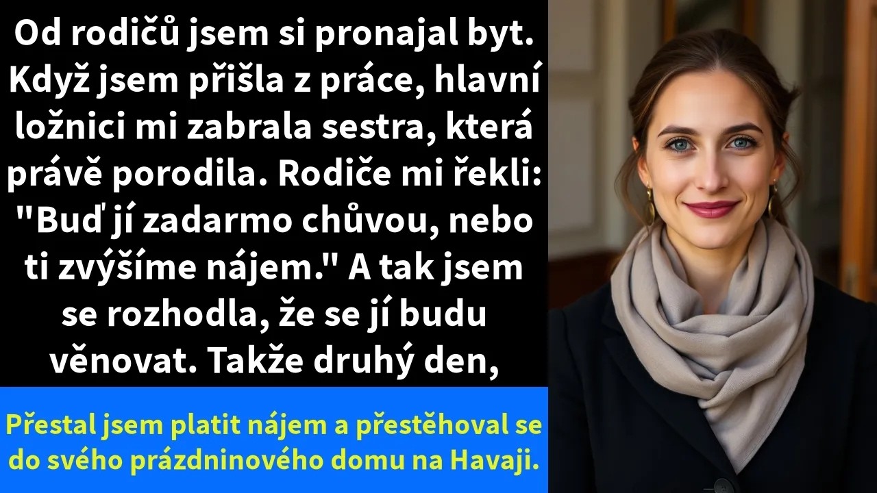 Myslela jsem, že rodina je vždycky na prvním místě. Ale když jsem odmítla být bezplatnou chůvou pro dítě své sestry, rodiče mi vyhrožovali zvýšením nájmu. „Nebuď sobecká, jsme rodina,“ řekla...