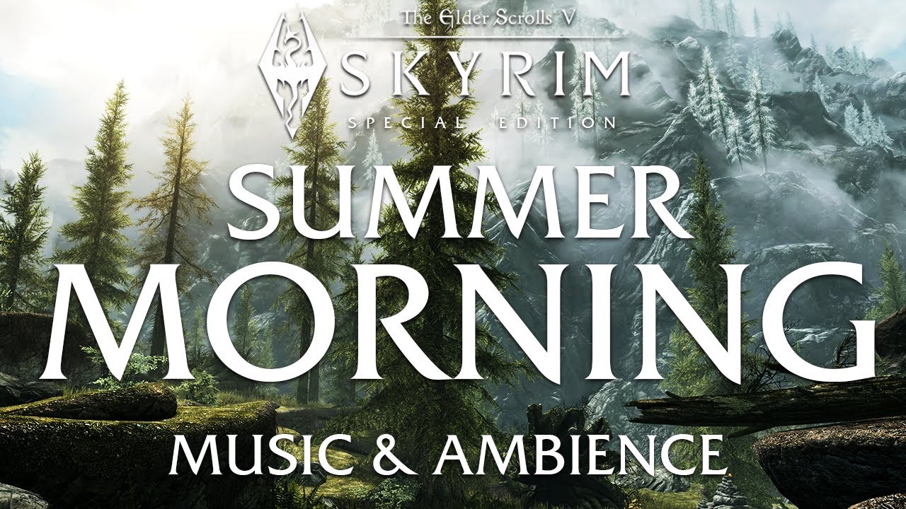 A Beautiful Summer Morning in Skyrim World  | Calm Soothing Music and Ambience