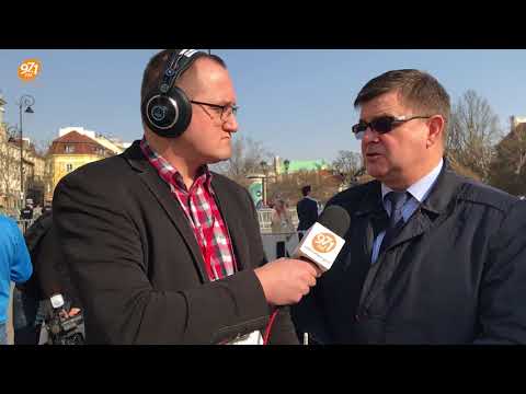 Poseł Jerzy Materna - uroczyste obchody 8. rocznicy katastrofy smoleńskiej