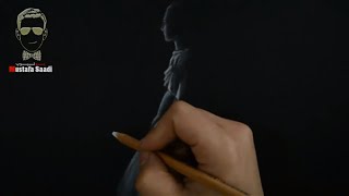 الرسم على الورق الاسود كانسون Drawing on Black Paper