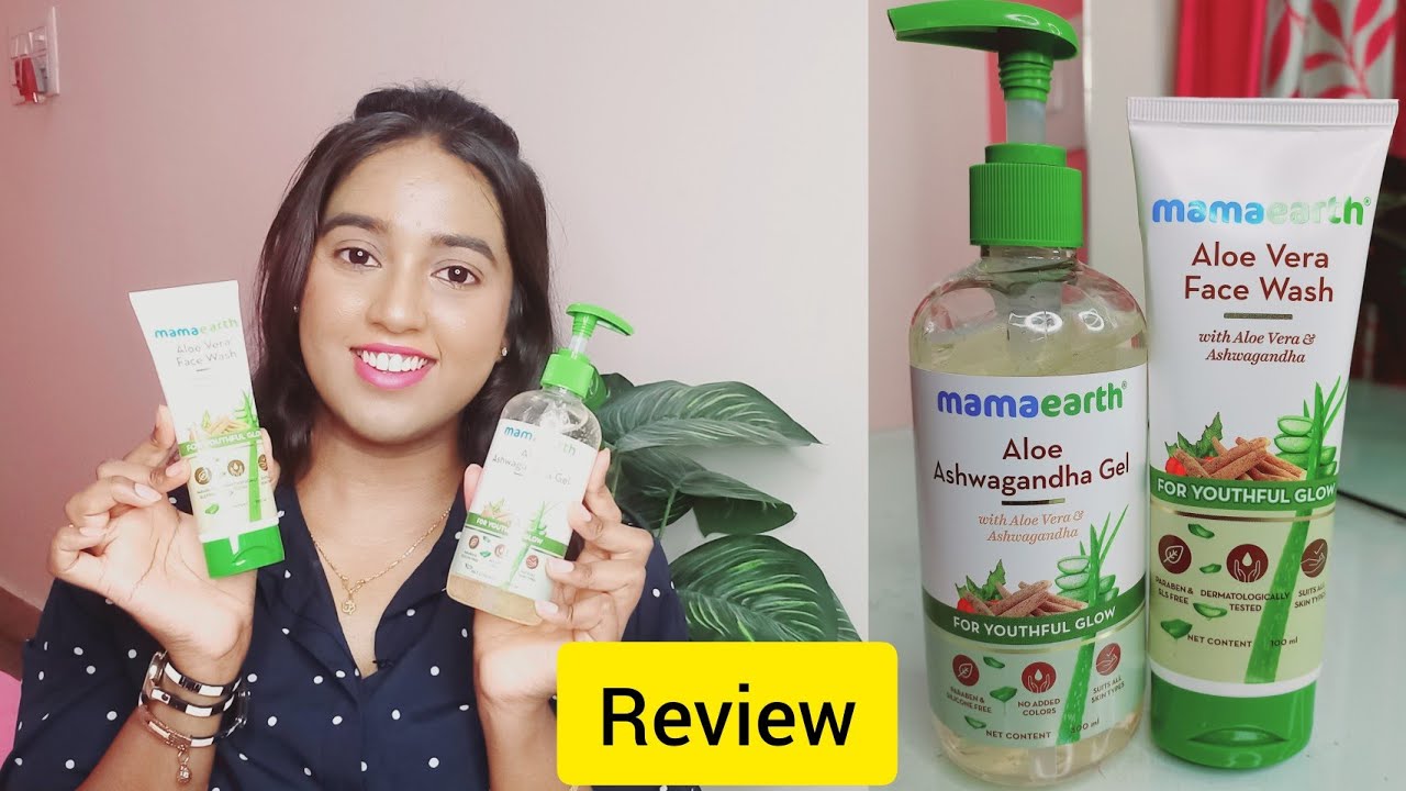 Mamaearth Aloe vera And Ashwagandha Gel Review Youthful Glowing