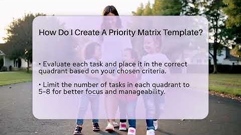 How Do I Create A Priority Matrix Template? - The Personal Growth Path