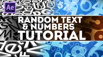 Random Text & Numbers After Effect Tutorial