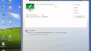 Windows XP How To Run A Scan With Microsoft Security Essencials