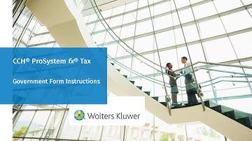 CCH® ProSystem fx®: Government Form Instructions