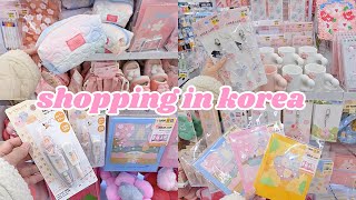 shopping in korea vlog 🇰🇷 spring stationery haul 🌸 daiso cherry blossom collection 다이소 신상