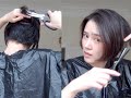 [Eng sub] 自己剪短发cut your own hair短发再剪短