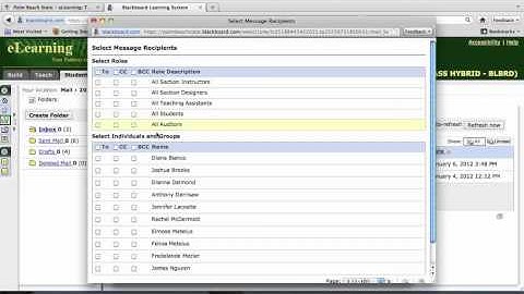 Sending Blackboard Mail