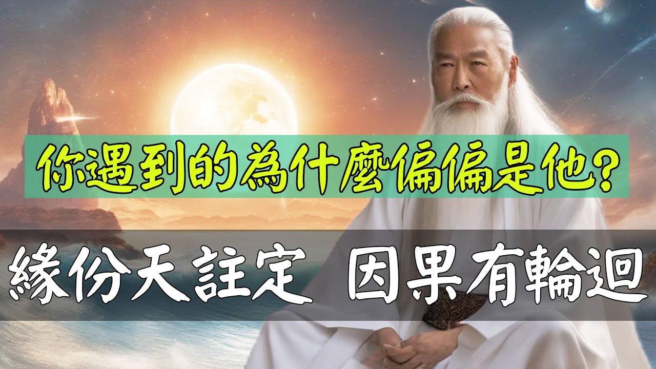人與人之間的緣份到底是怎麼回事?為何有人總是受到貴人相助?緣份天註定,因果有輪迴,今生種種皆是前世因果 - YouTube