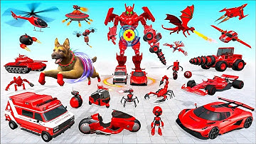 Ambulance Transforming Robot Rescue Crime City Robot Car Transform Game - Android GamePlay