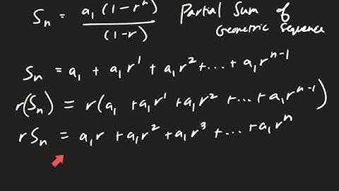 Derivation of Partial Sum of Geometric Sequence Formula