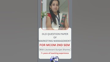 Old Question Paper of Marketing Management for M. Com 2nd Sem #questionpapers #commerce