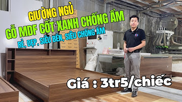 Giường ngủ gỗ MDF óc chó hiện đại GNTD19