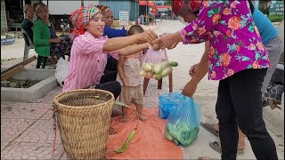 One day at work for a single mother and picking melons to sell at the market