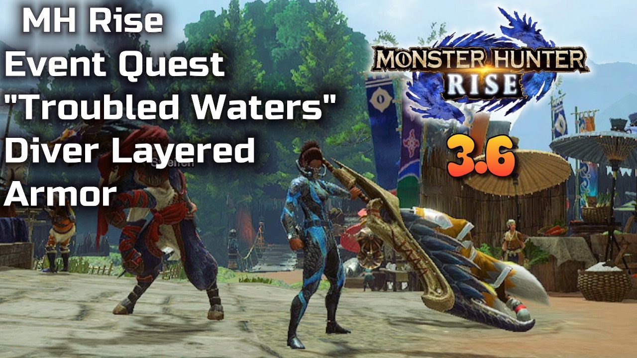 MH Rise Event Quest "Troubled Waters" Diver Layered Armor Monster