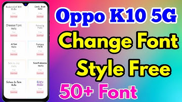 how to change font style in oppo k10 5g | oppo k10 5g font style change
