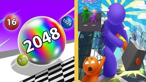 Giant Rush | Ball Run 2048 - ALL LEVELS - IOS Android Gameplay Walkthrough All New Updates