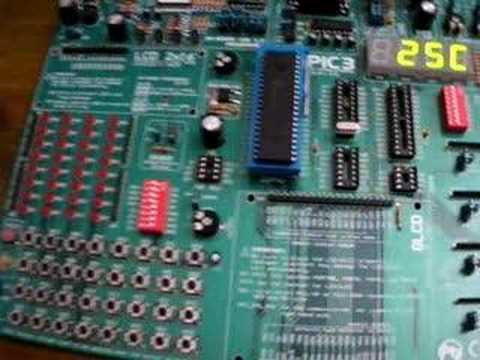Simple PIC Thermometer with a diode as sensor