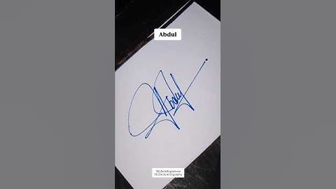 Name: Abdullah Signature Style Your Own Signature #youtube. #signature#Asignaturestyle #signoartist