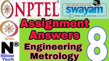 Engineering metrology || week 8 assignment 8 answers || Nptel