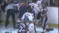 Boston Bruins vs New York Islanders Bench Clearing Brawl 1980