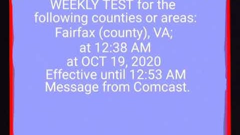 EAS Recreation Mock: EAS #4: Comcast/Xfinity Required Weekly Test