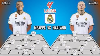 MBAPPE VS HAALAND POTENTIAL STARTING LINEUP REAL MADRID UNDER CARLO ANCELOTTI |TRANSFER JANUARY 2024