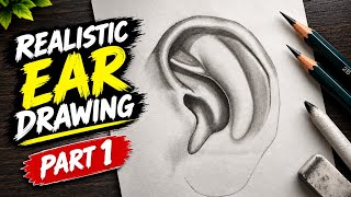 I Tried Drawing a REALISTIC Ear… The Final Result Is INSANE! 😱✏️ | Part 1