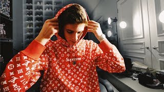 Supreme x Louis Vuitton Box Logo Hooded Sweatshirt Red Men's