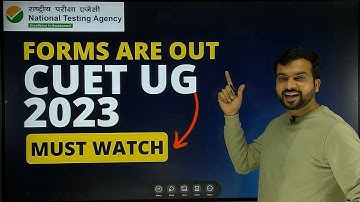 CUET UG 2023 FORMS ARE RELEASED | TARGET DU BHU DAVV INDORE