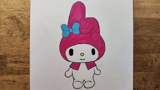 How to Draw My Melody - Easy Cartoon Drawing for Beginners | Sanrio Tutorial