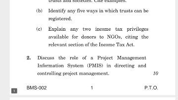 BMS-002  JUNE-2022 QUESTION PAPER IGNOU