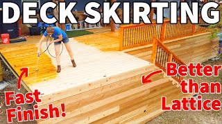 How to Install Deck Skirting and Stain a Deck by April Wilkerson 178,003 views 11 months ago 7 minutes, 37 seconds