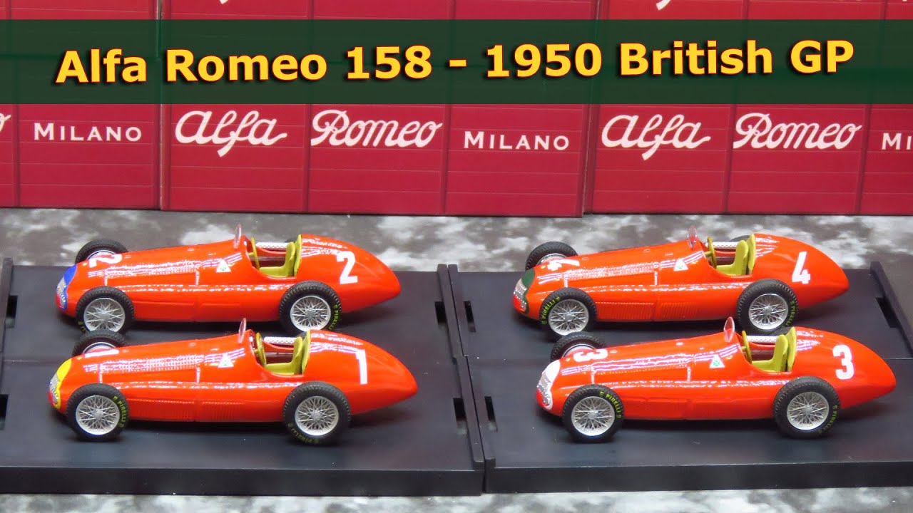 Alfa Romeo 158 Fangio Farina Fagioli Parnell British Gp 1950 Brumm 1 43 Model Cars Review Youtube