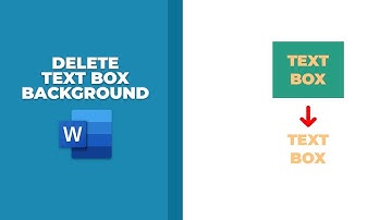 How to delete text box background in MS word
